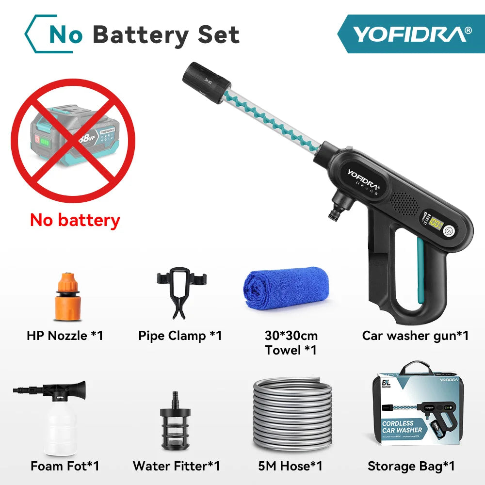 YOFIDRA 3-Speed Electric Pressure Washer for 18V/21V Battery