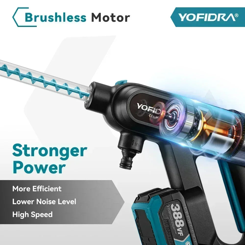 YOFIDRA 3-Speed Electric Pressure Washer for 18V/21V Battery