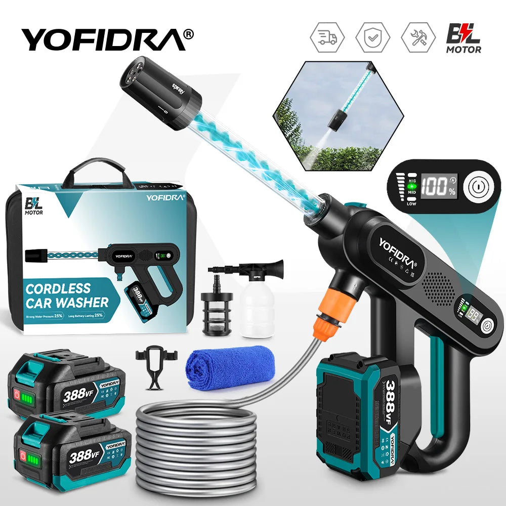 YOFIDRA 3-Speed Electric Pressure Washer for 18V/21V Battery