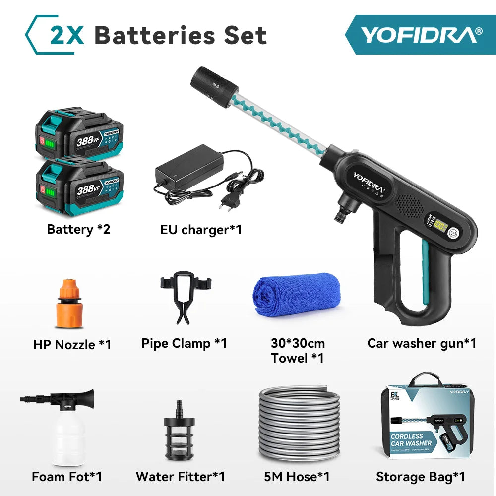 YOFIDRA 3-Speed Electric Pressure Washer for 18V/21V Battery