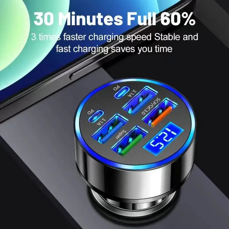UYUXIO USB-C Fast Car Charger Adapter for iPhone & Android