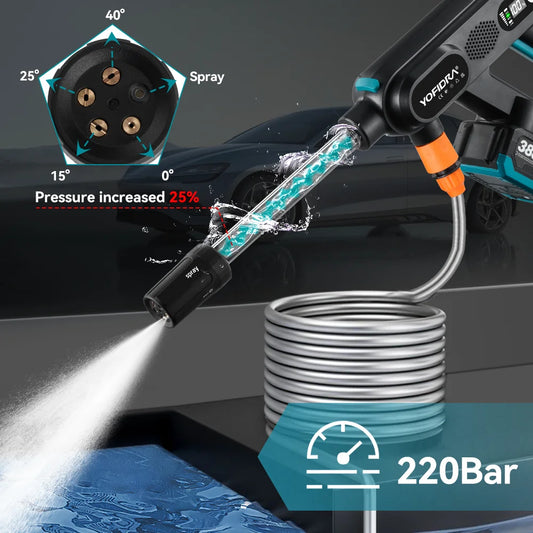 YOFIDRA 3-Speed Electric Pressure Washer for 18V/21V Battery